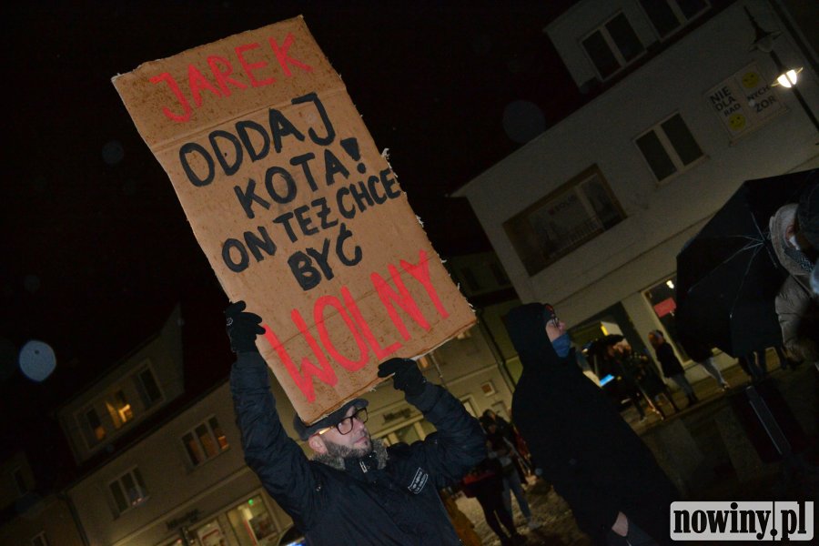 Protest przeciw lex TVN w Żorach. Mieszkańcy w obronie mediów [ZDJĘCIA, WIDEO]